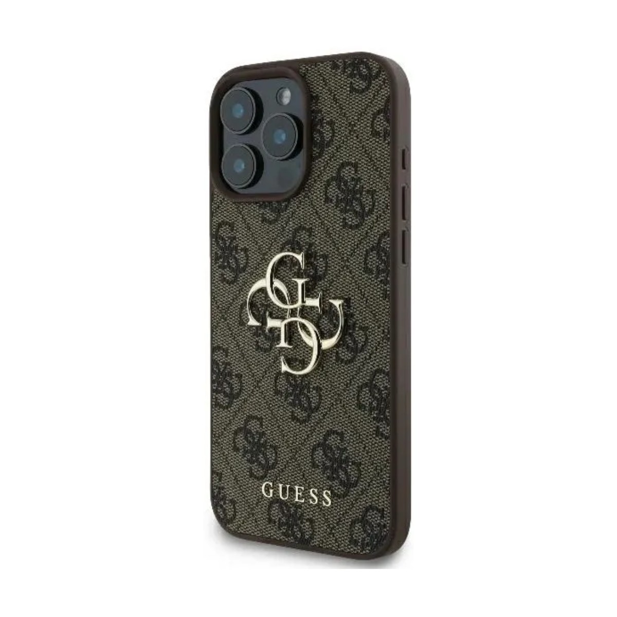 Coque Guess marron motif 4G pour iPhone 16 Pro Max