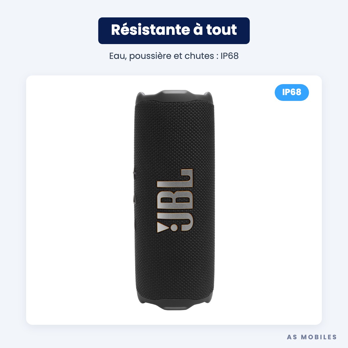 JBL Flip 7 résistante à l'eau et à la poussière IP68