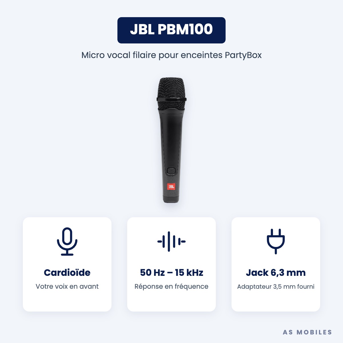 Micro filaire JBL PBM100 pour enceinte JBL PartyBox