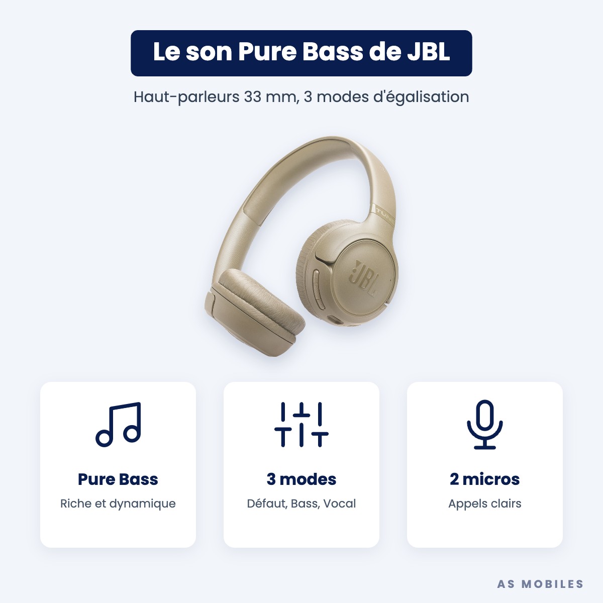 JBL Tune 530BT son Pure Bass