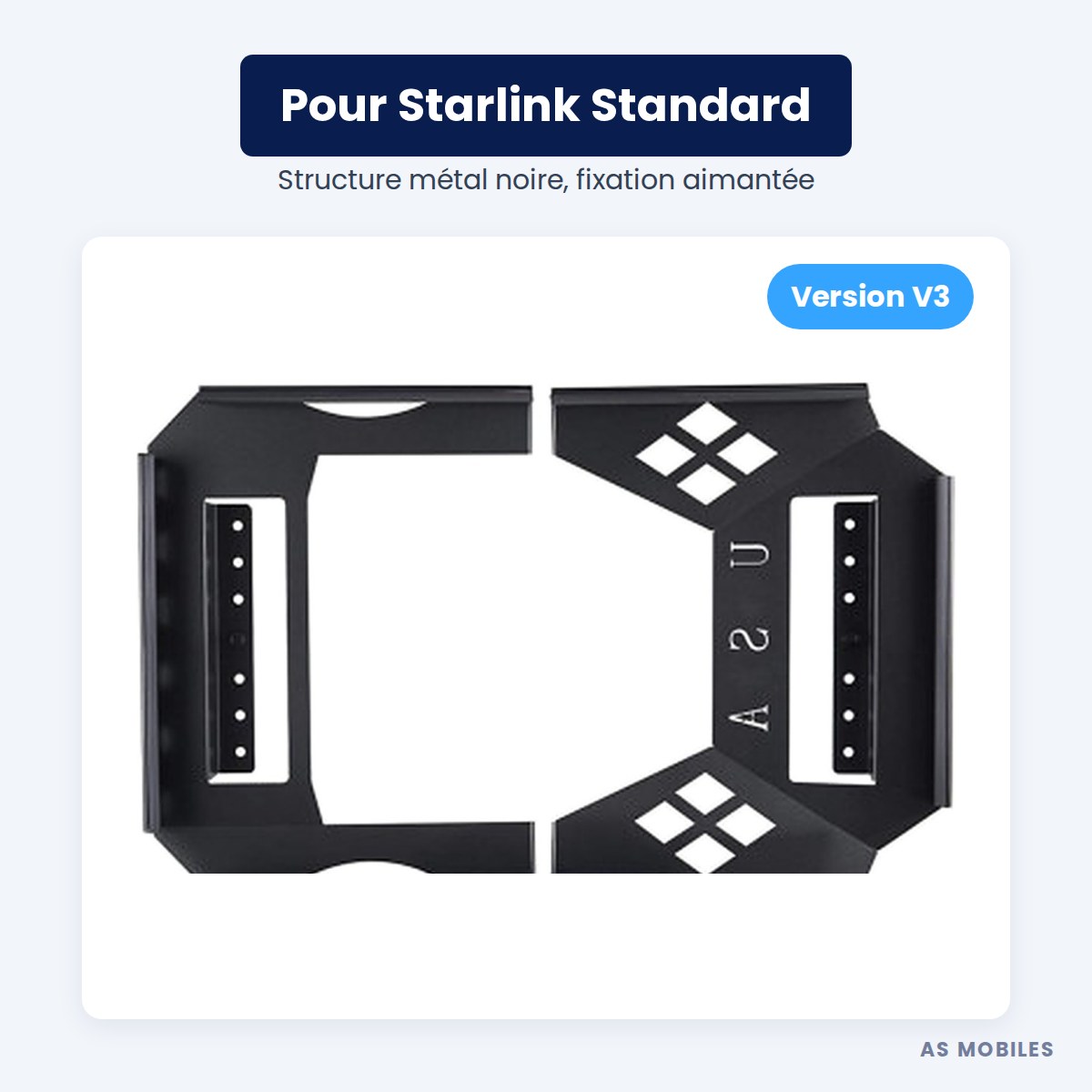 Support magnétique de toit V3 pour Starlink Standard