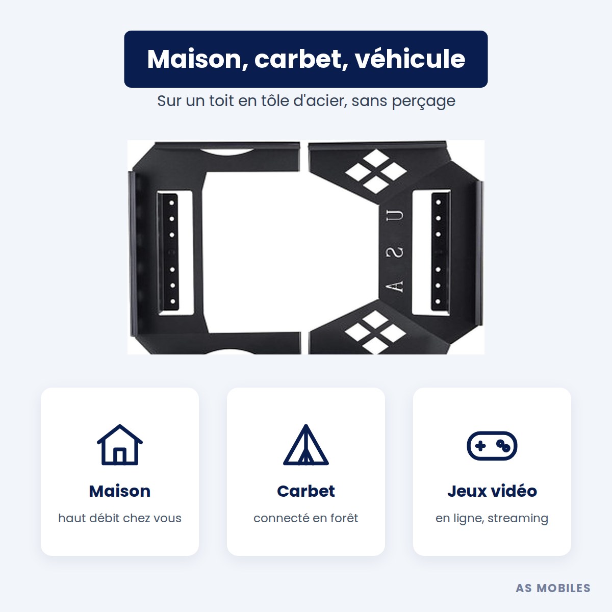 Support magnétique de toit V3 pour Starlink Standard