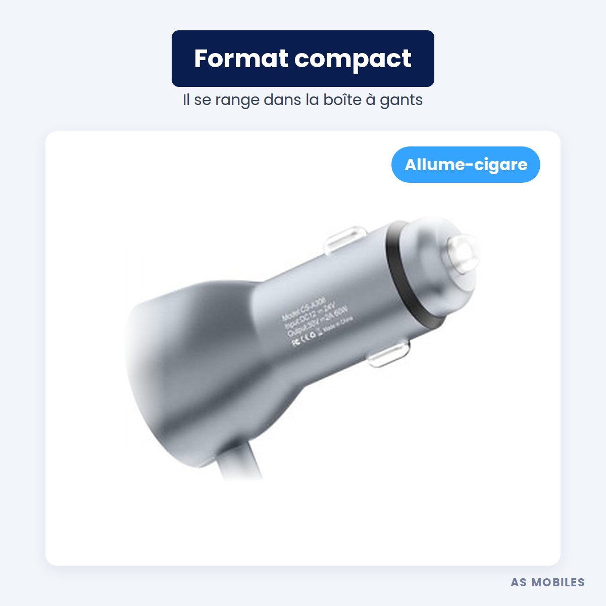 Câble allume-cigare vers DC femelle pour Starlink Mini