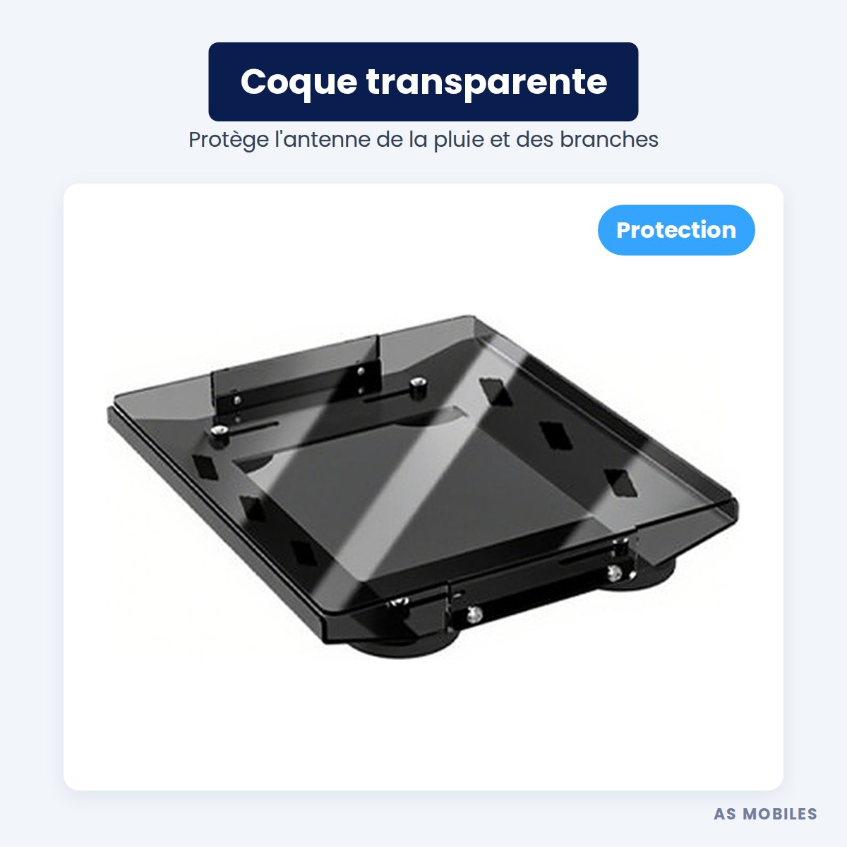 Support magnétique de toit avec coque transparente pour Starlink Mini