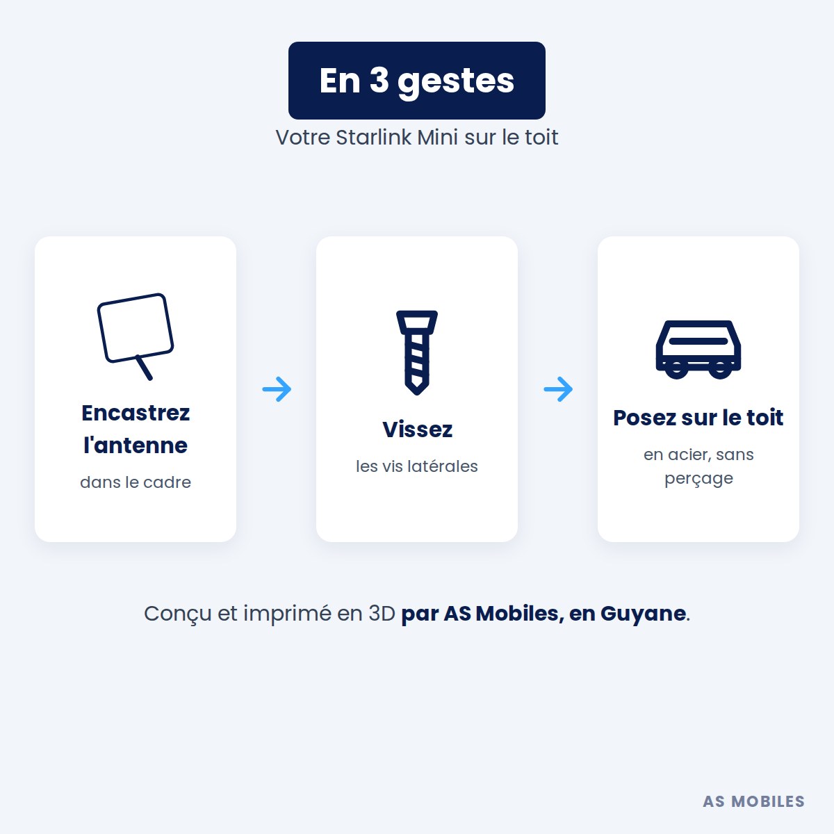 Installation du support 3D V2 en 3 gestes